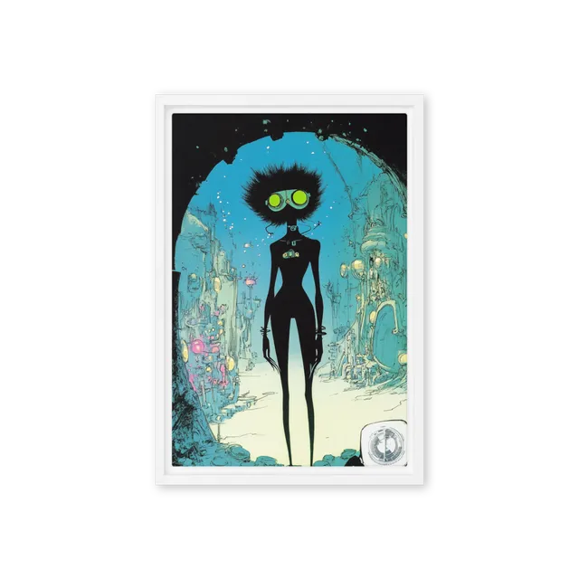 Goggled Wanderer in a Cyberpunk City | Art Print