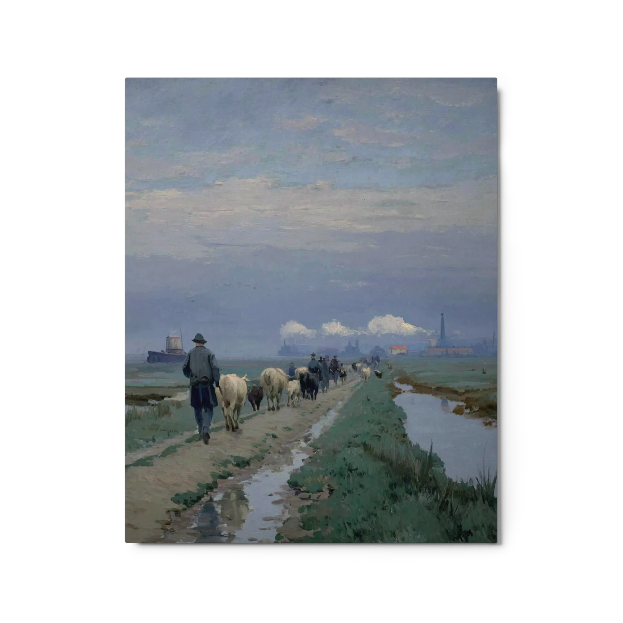 Dusk Herding in the Industrializing Landscape | Art Print