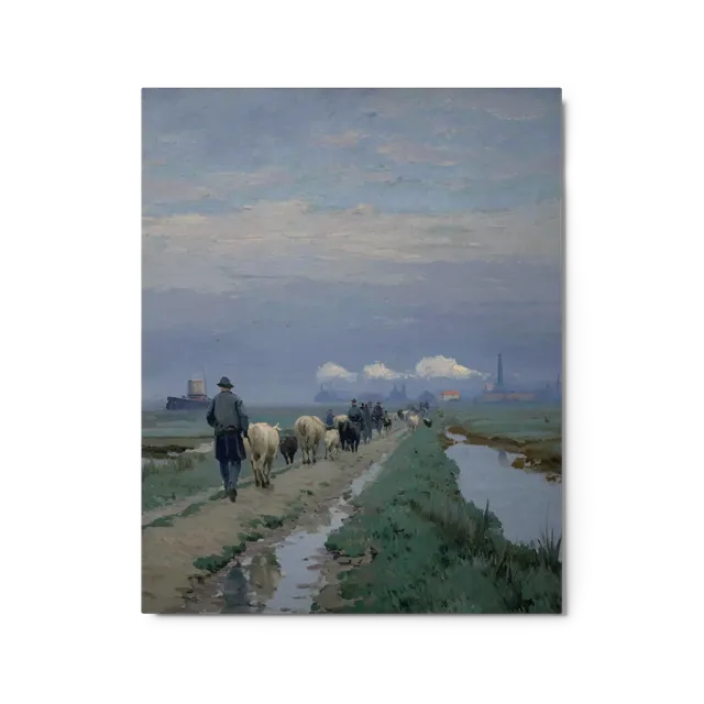 Dusk Herding in the Industrializing Landscape | Art Print