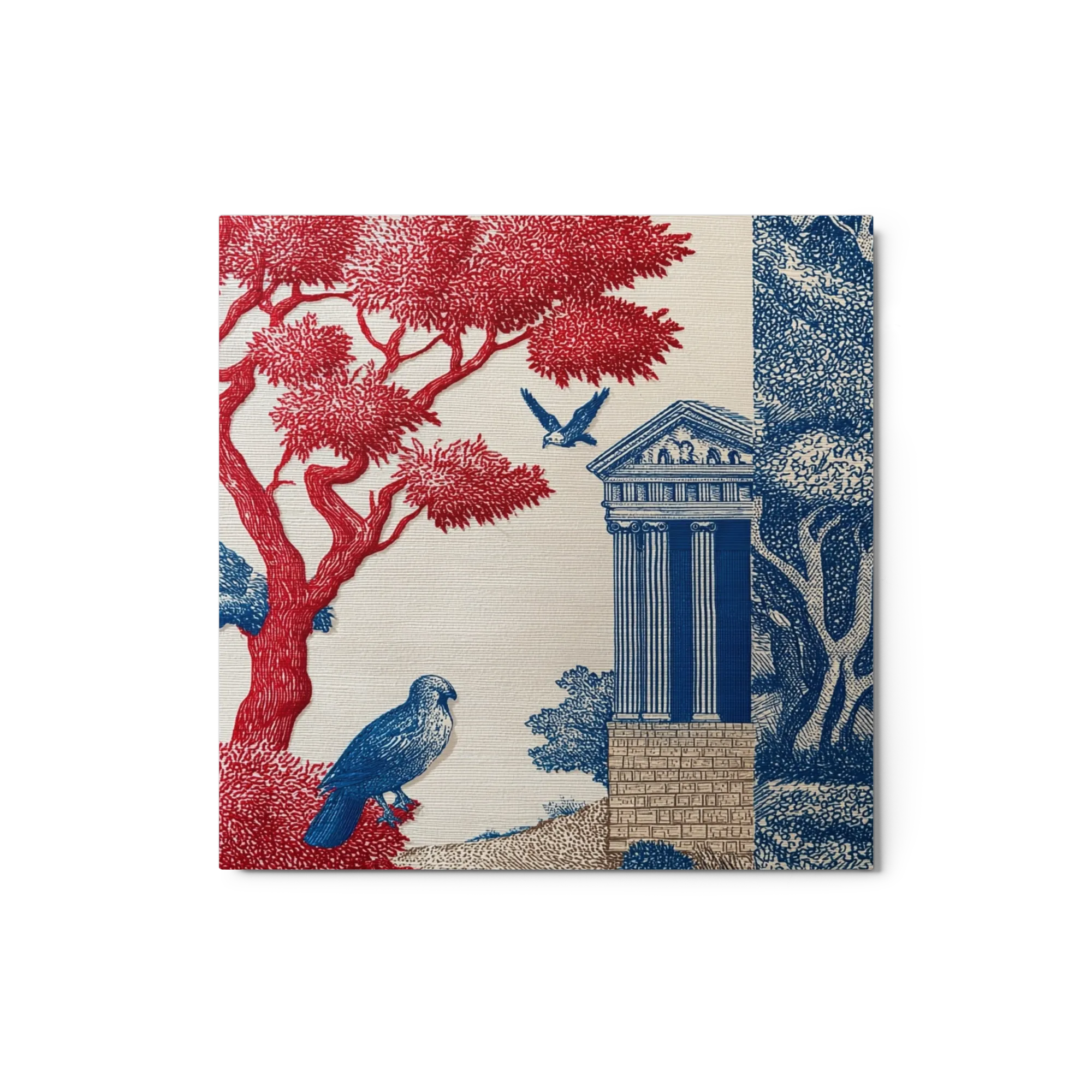 Classical Temple and Birds