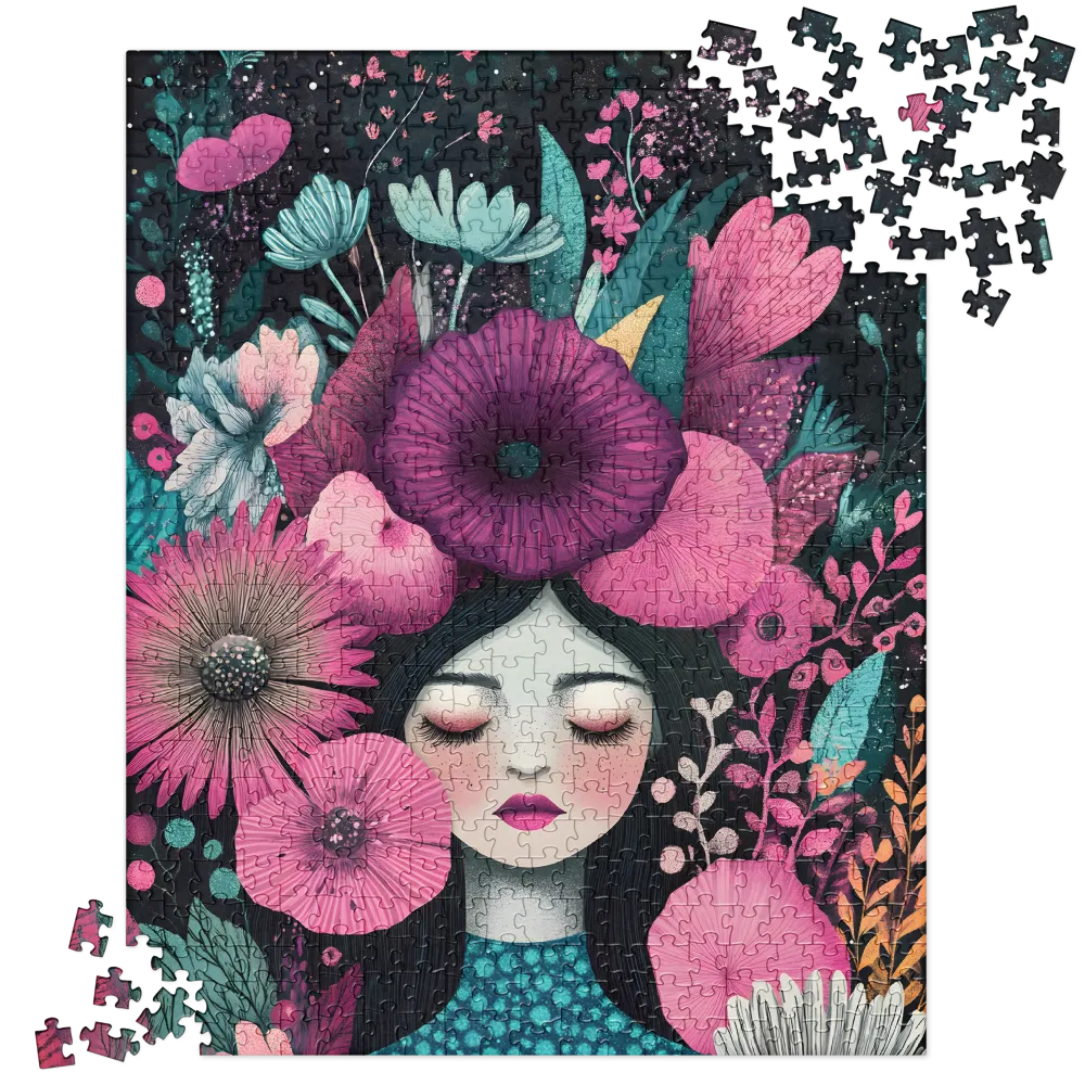 Floral Dreamscape Portrait 
 Jigsaw Puzzle