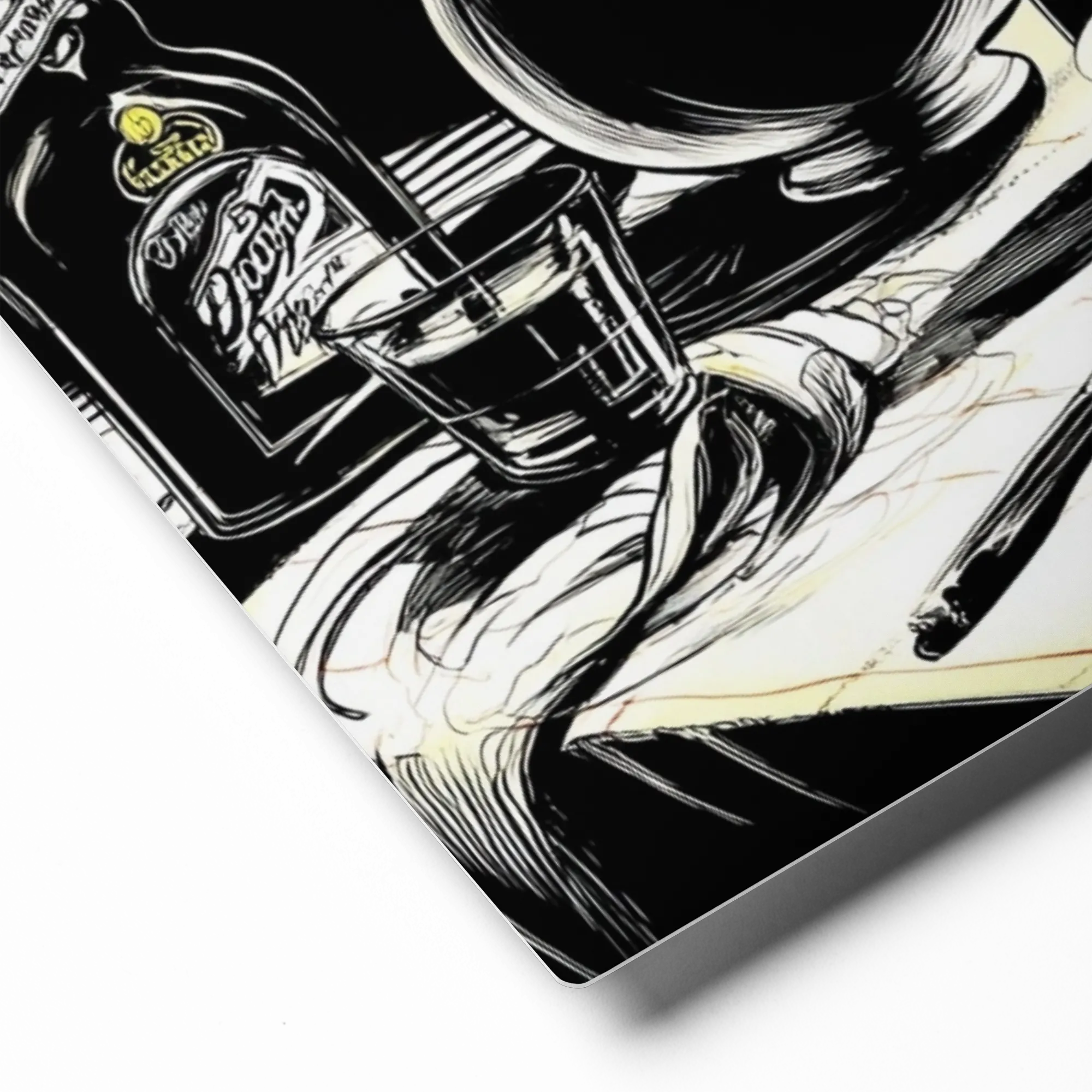 Noir Still Life 
 Metal Print | 12″x 12″