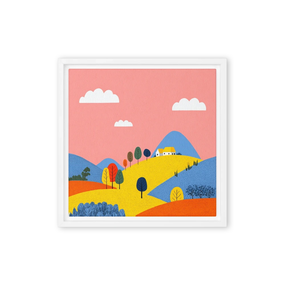 Pink Sky Rolling Hills | Art Print