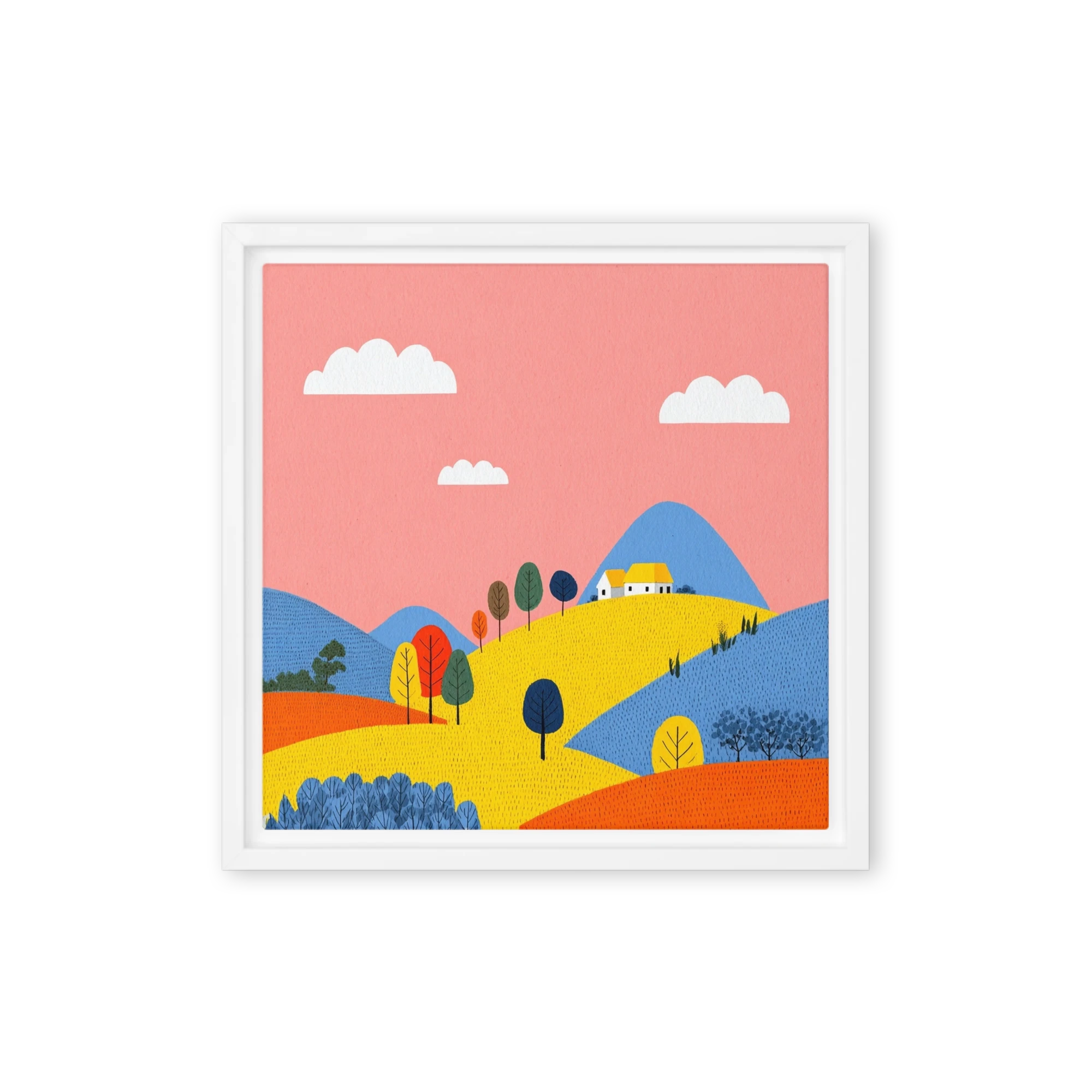 Pink Sky Rolling Hills | Art Print