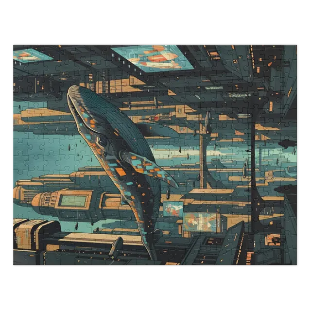 Sky Whale Over Metropolis | Jigsaw Puzzles