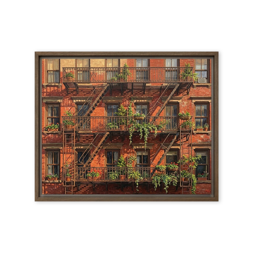 Urban Greenery Fire Escape | Art Print