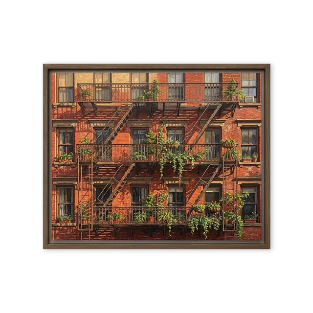 Urban Greenery Fire Escape | Art Print