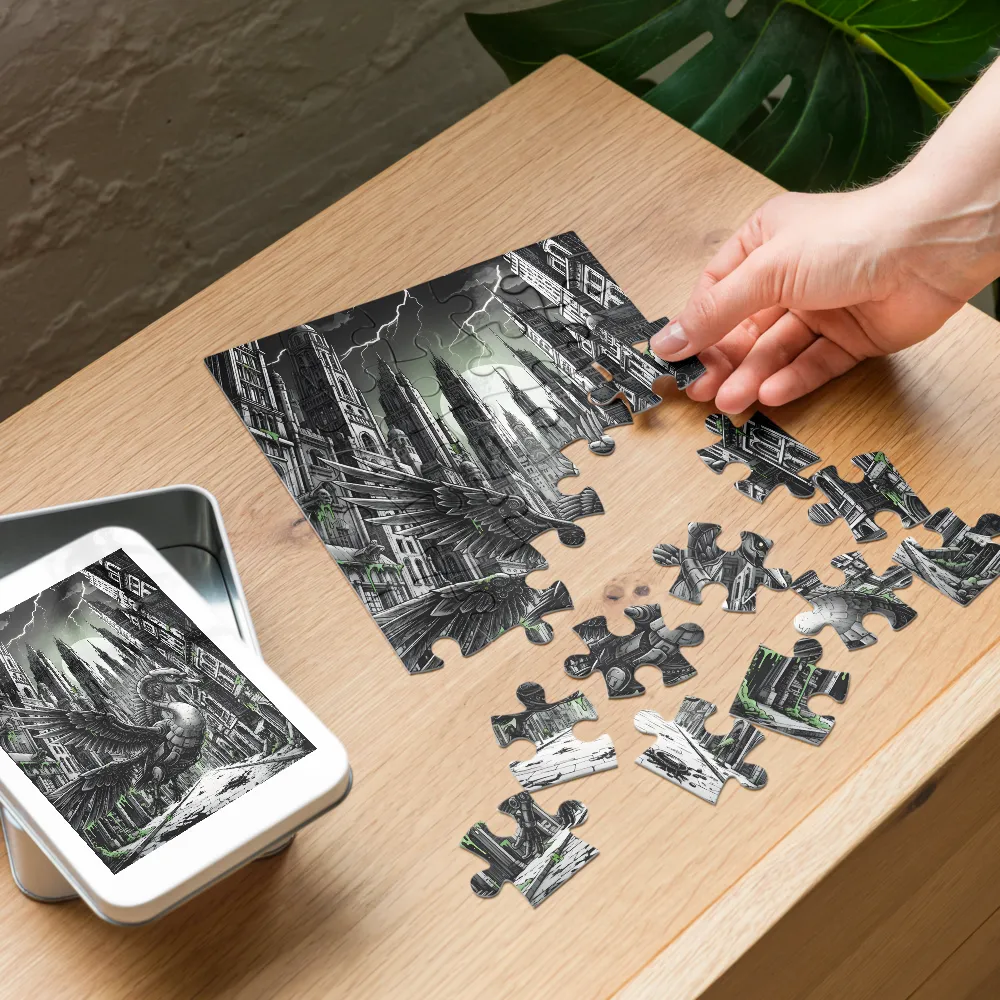 Clockwork Swan 
 Jigsaw Puzzle in Tin Box