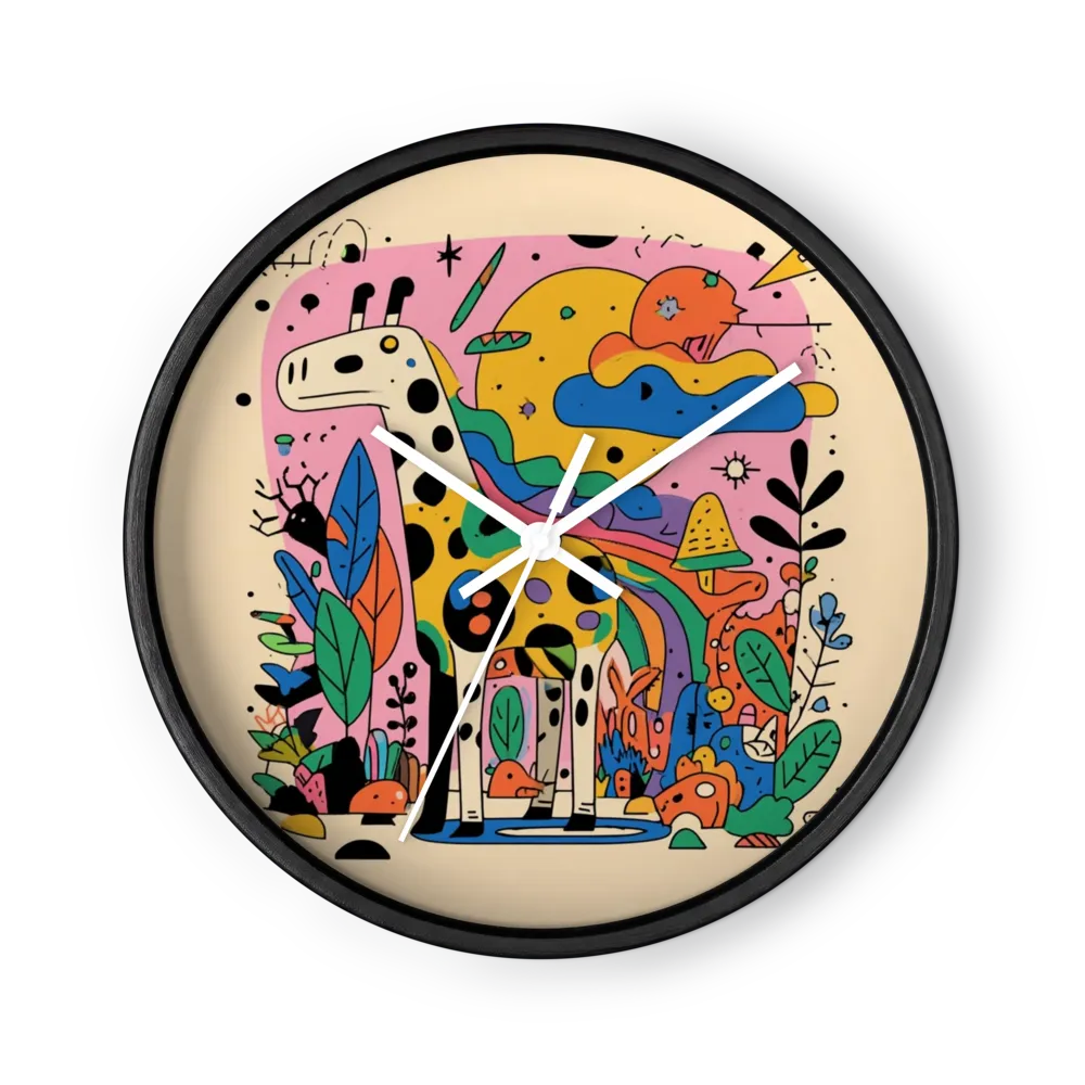 Psychedelic Pop Doodles Wall Clocks — Sixties Colour, Stacked High