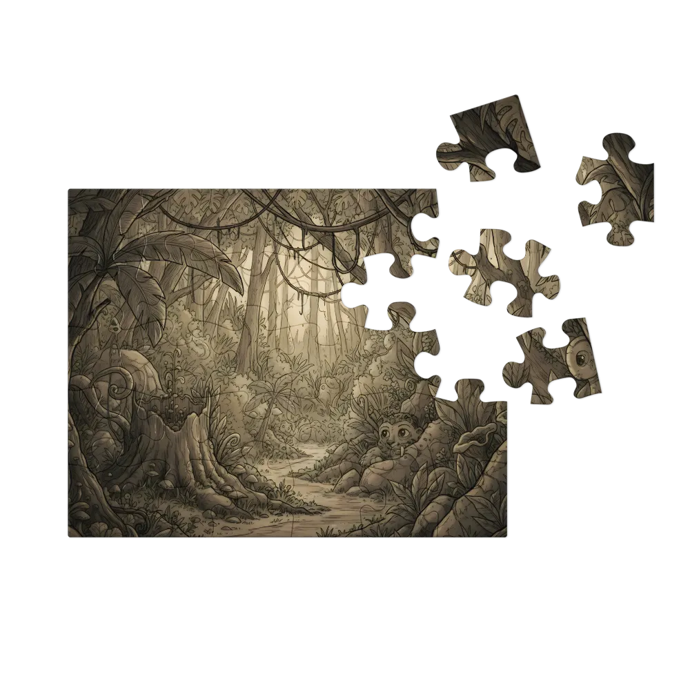Caminho Encantado da Floresta 
 Puzzle em caixa de metal