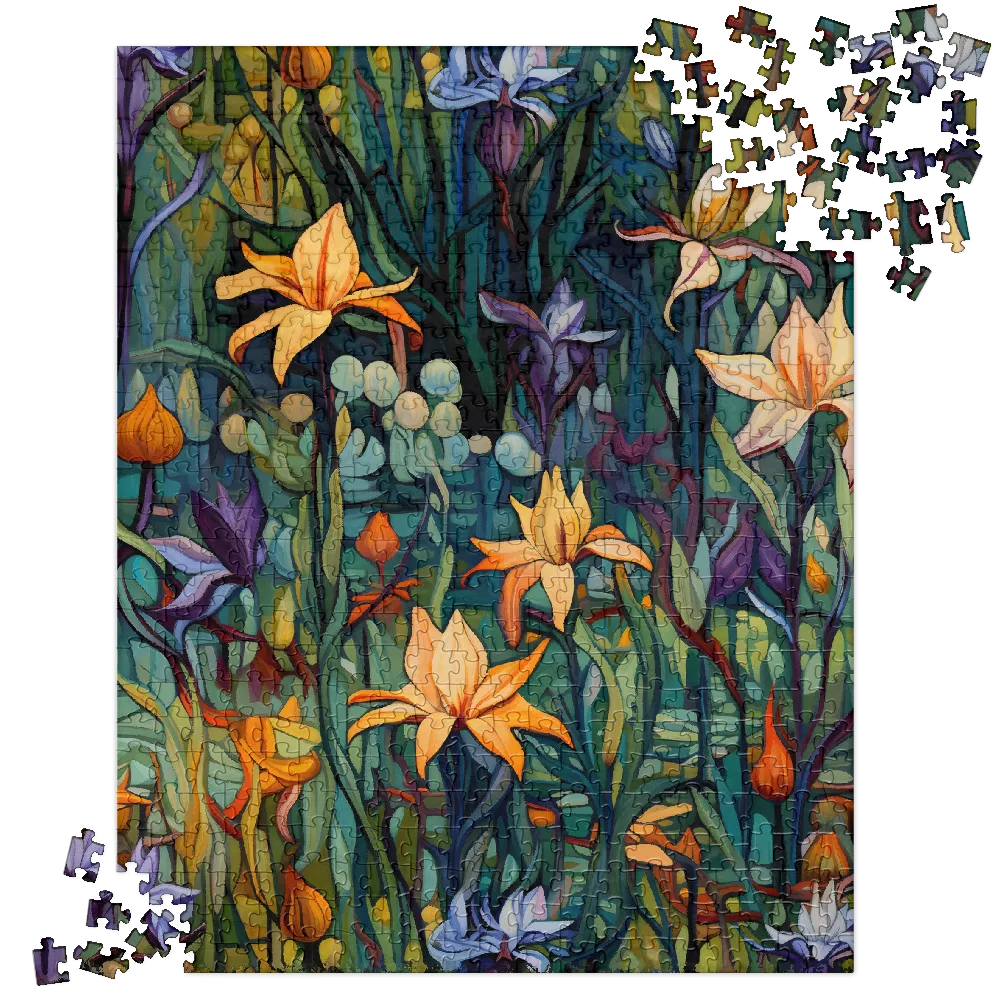 Painterly Floral Abundance 
 Jigsaw Puzzle