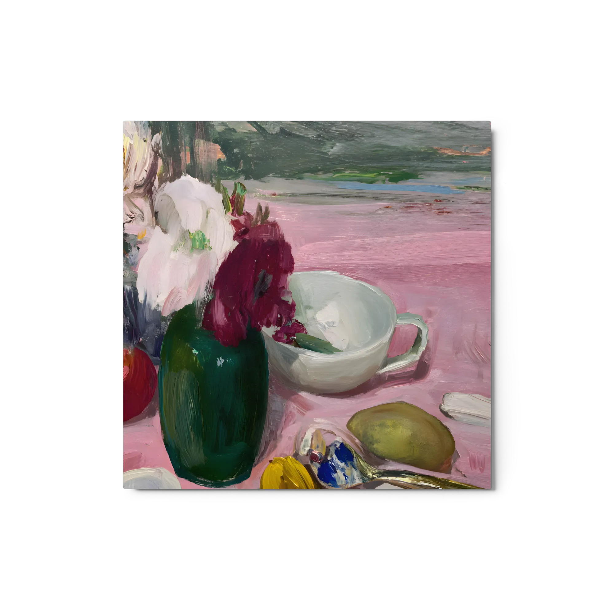 Natura Morta Floreale Impressionista Rosa