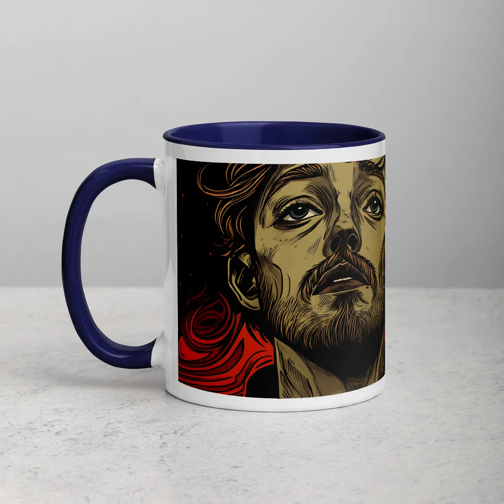 Upward Gaze 
 Mug with Red inside