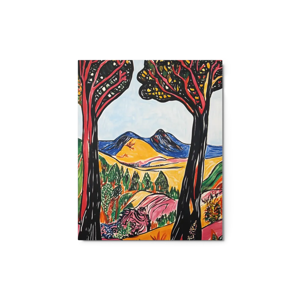 Through the Golden Valley 
 Canvas with White Frame