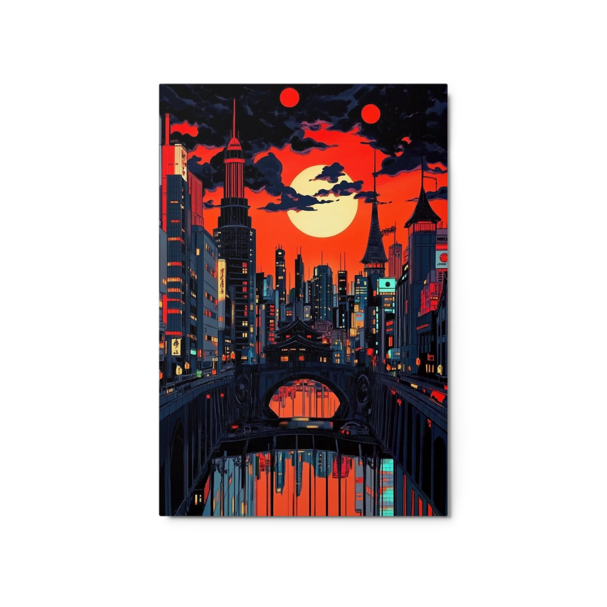 Vibrant Cityscape at Dusk