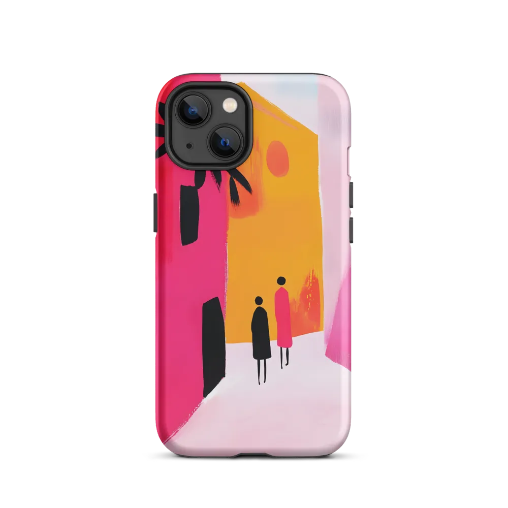 Abstract Landscape with Stylized Figures | Phone Case