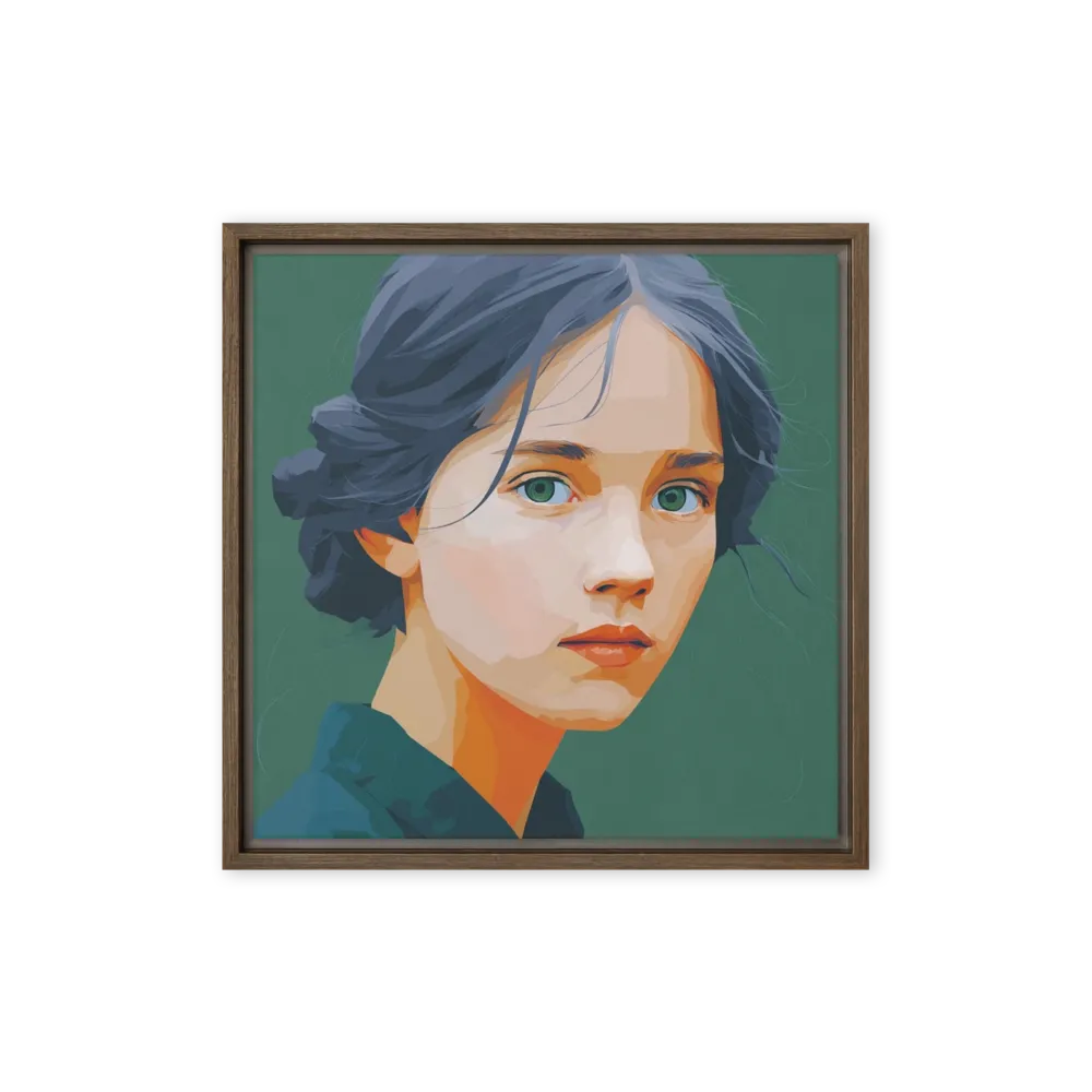 Serene Gaze 
 Poster with Black Frame | 10″x 10″