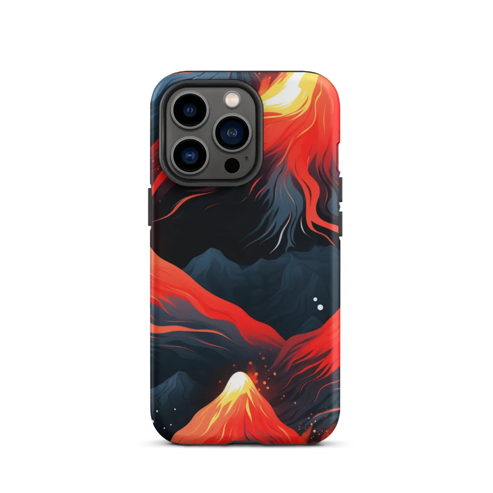 Erupting Volcano Landscape | Phone Case