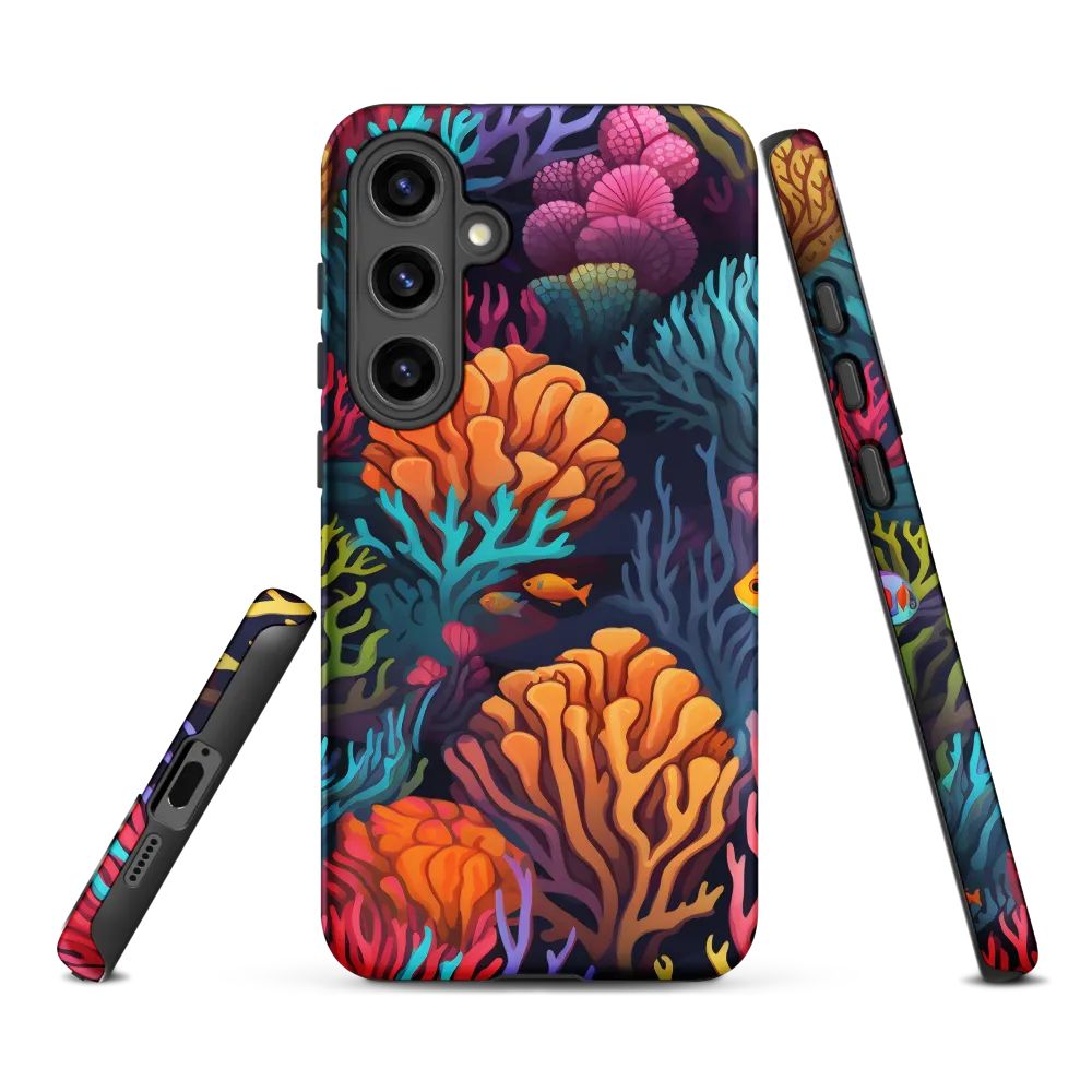Colorful Coral Reef and Fish Illustration | Phone Case