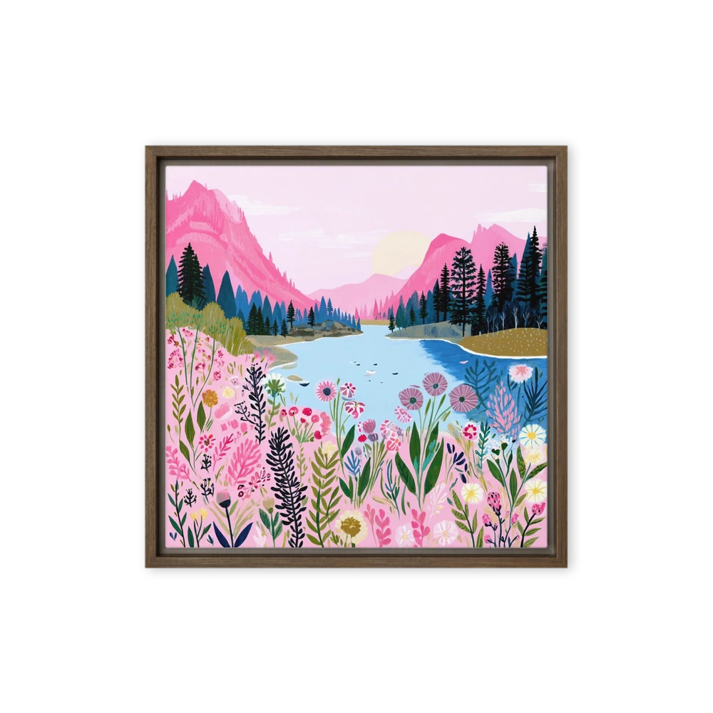 Pink Mountain Lake | Art Print