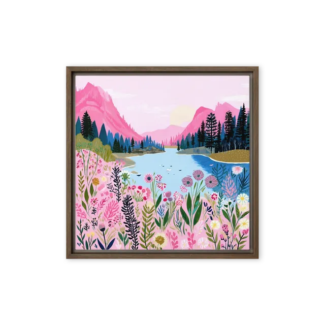 Pink Mountain Lake | Art Print