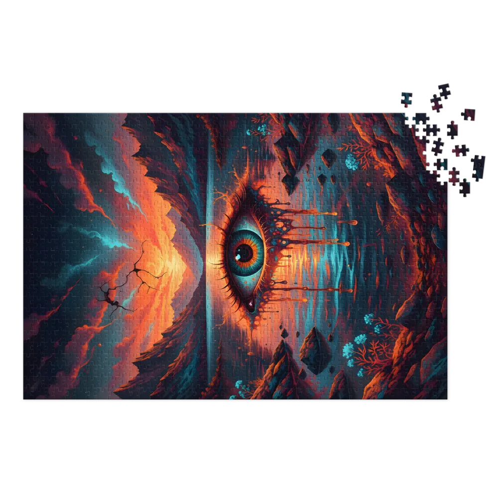 Cosmic Eye Lake 
 Jigsaw Puzzle in Tin Box