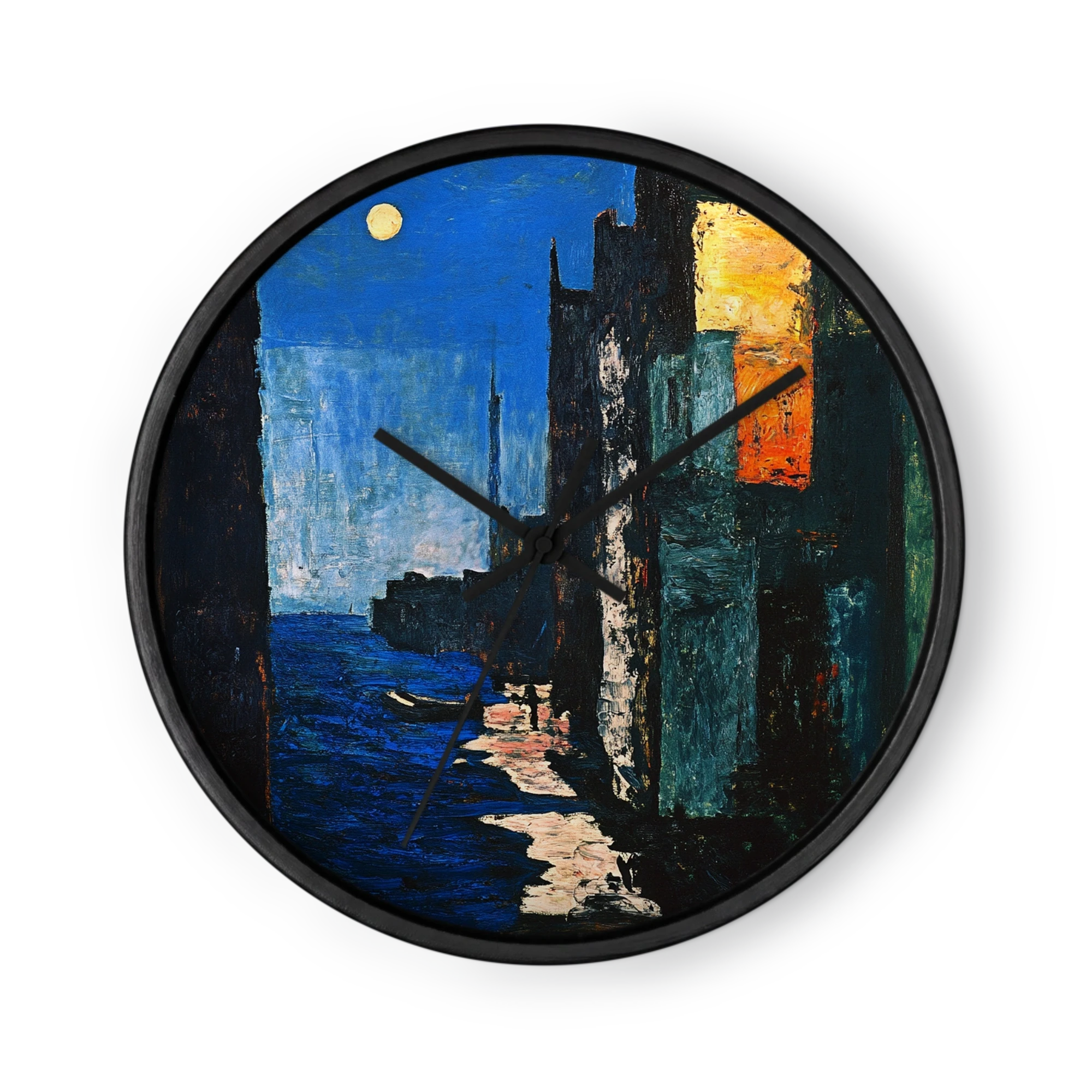 Moonlit Canal at Night