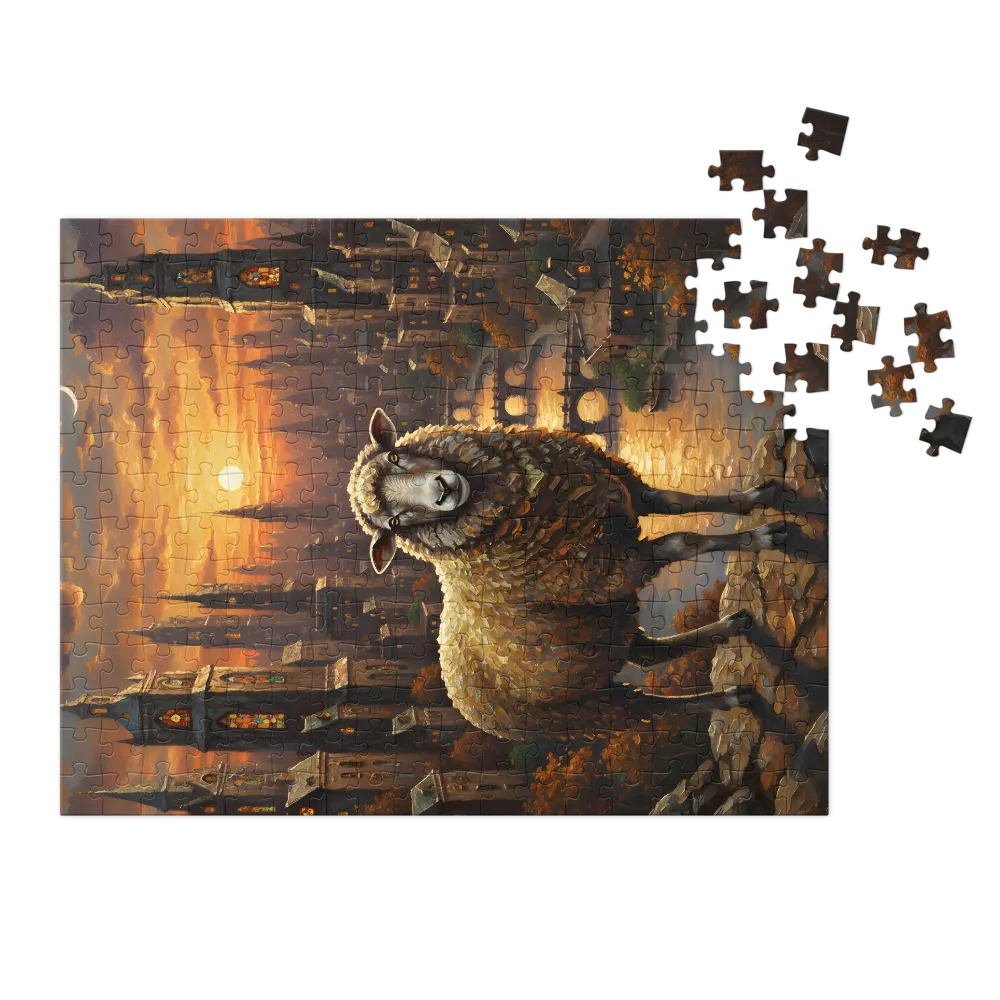 Sheep at Dusk