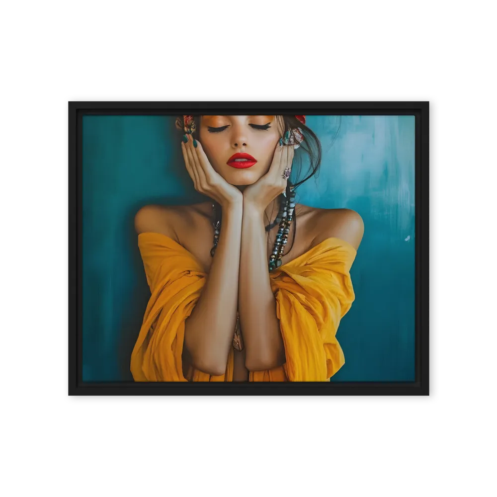 Golden Serenity 
 Canvas with Black Frame