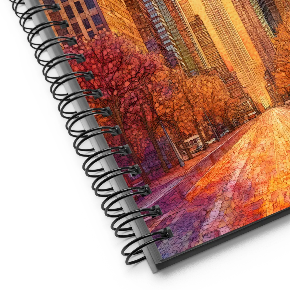 Autumn Flight Over Metropolis 
 Spiral Notebook | 140 pages