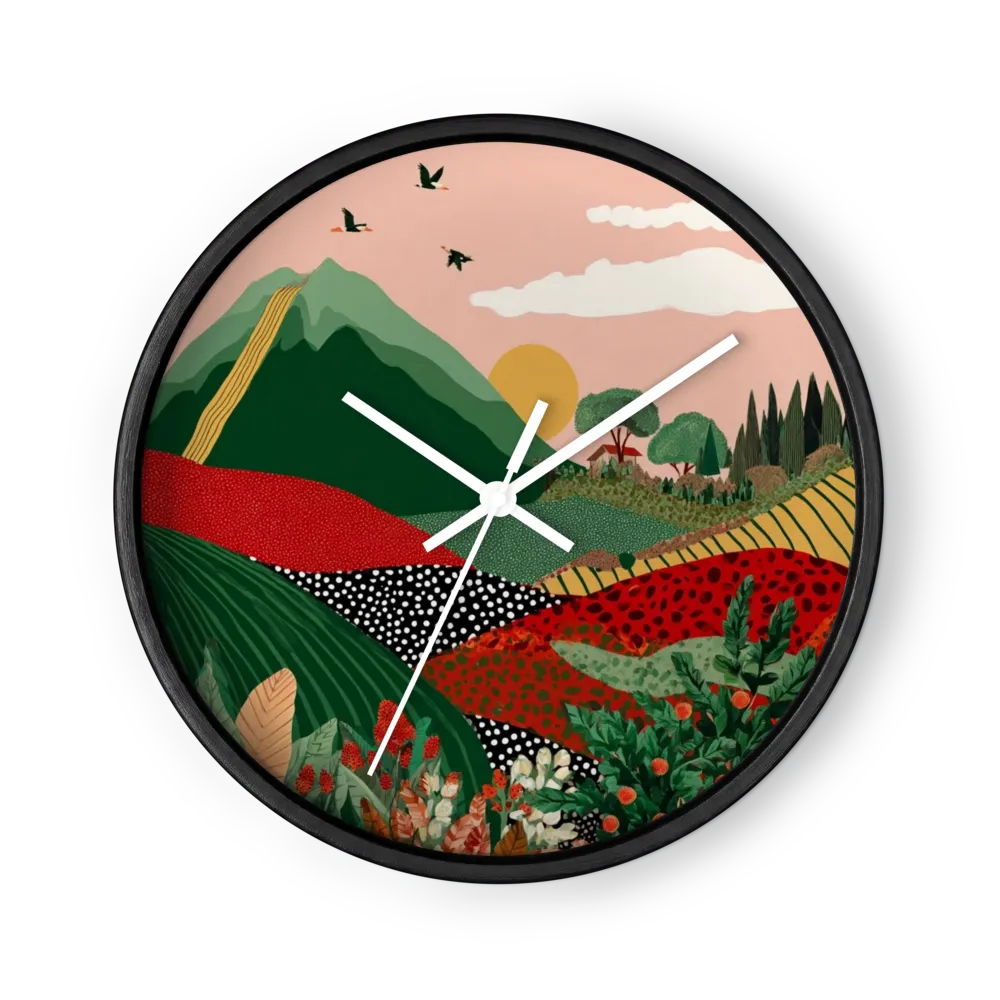 Pastoral Folk Horizon | Wall Clock