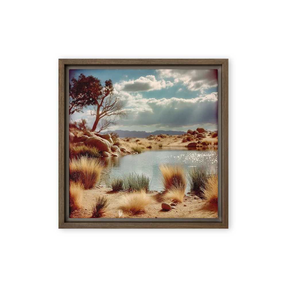 Desert Oasis Pond | Art Print