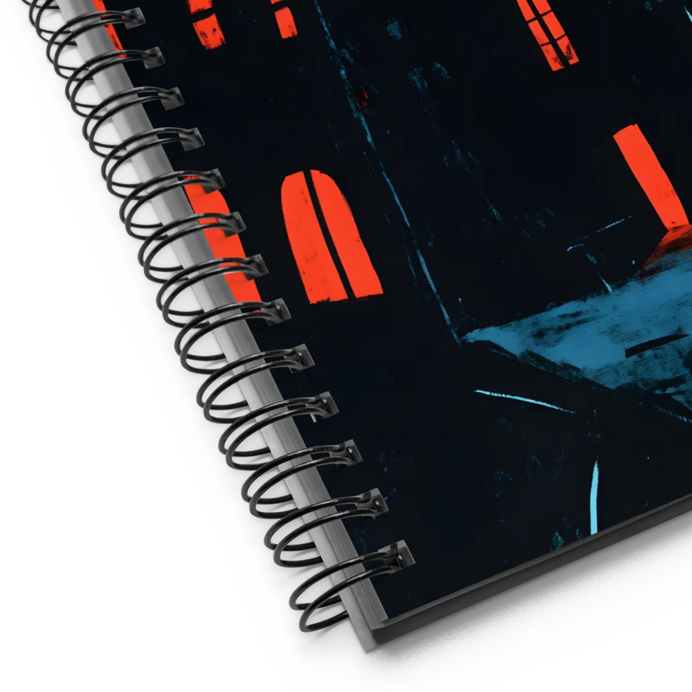 Crimson Glow in Gothic Alley 
 Spiral Notebook | 140 pages