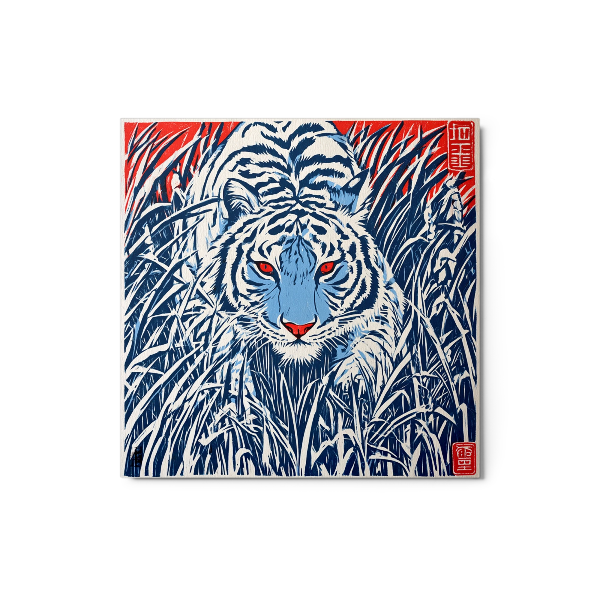 White Tiger in Grass