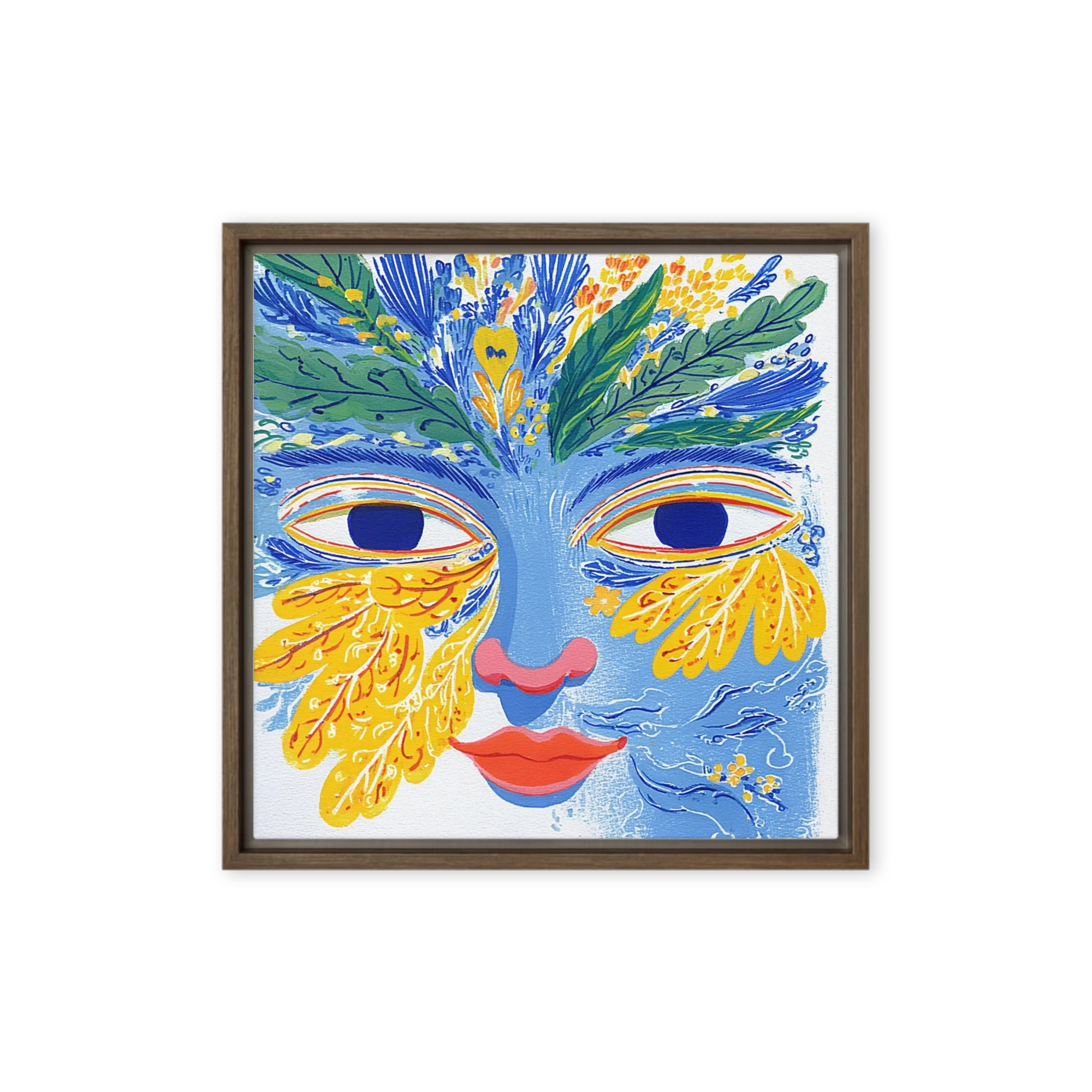 Botanical Face Illustration | Art Print