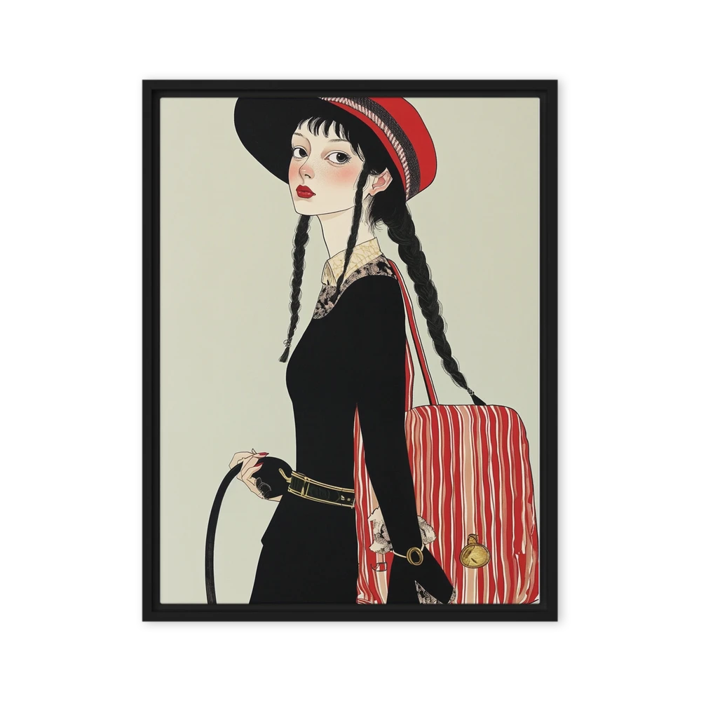The Red Hat and Bag | Art Print