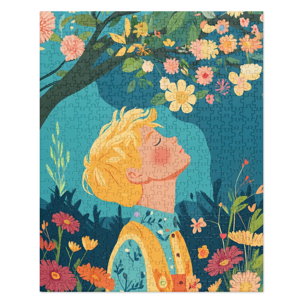 Floral Contemplation 
 Jigsaw Puzzle in Tin Box