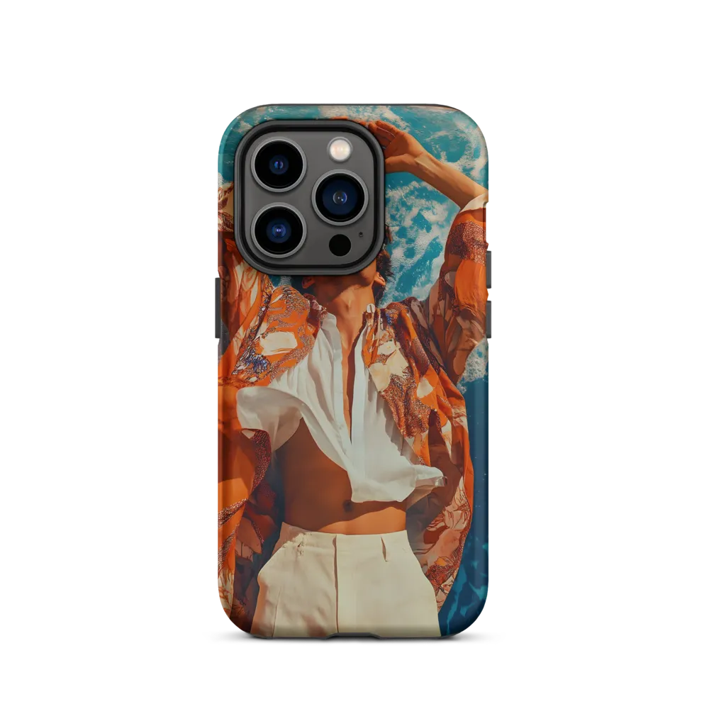 Joyful Man in Ocean Waves | Phone Case