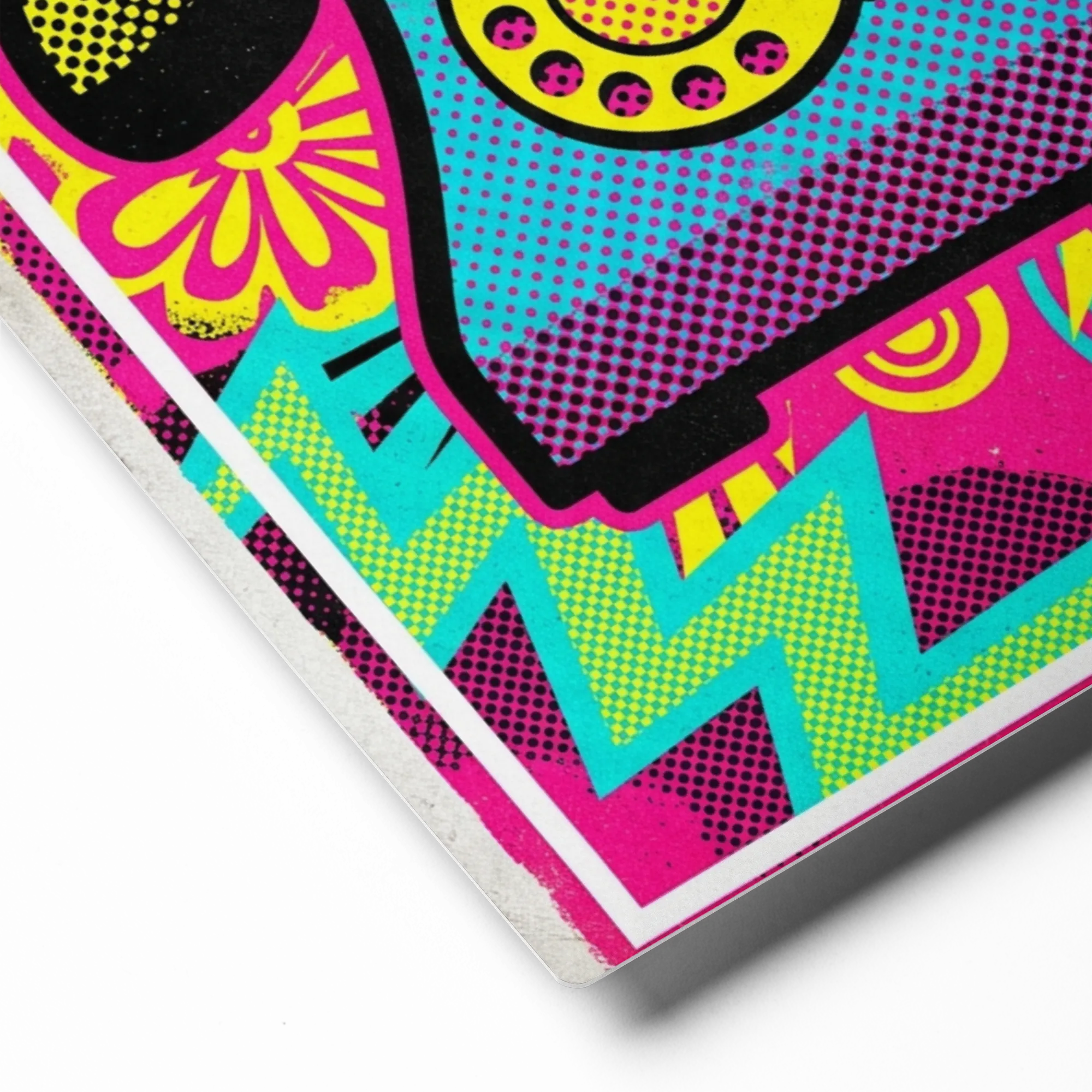 Retro Pop Art Telephone 
 Poster with White Frame | 11″x 14″