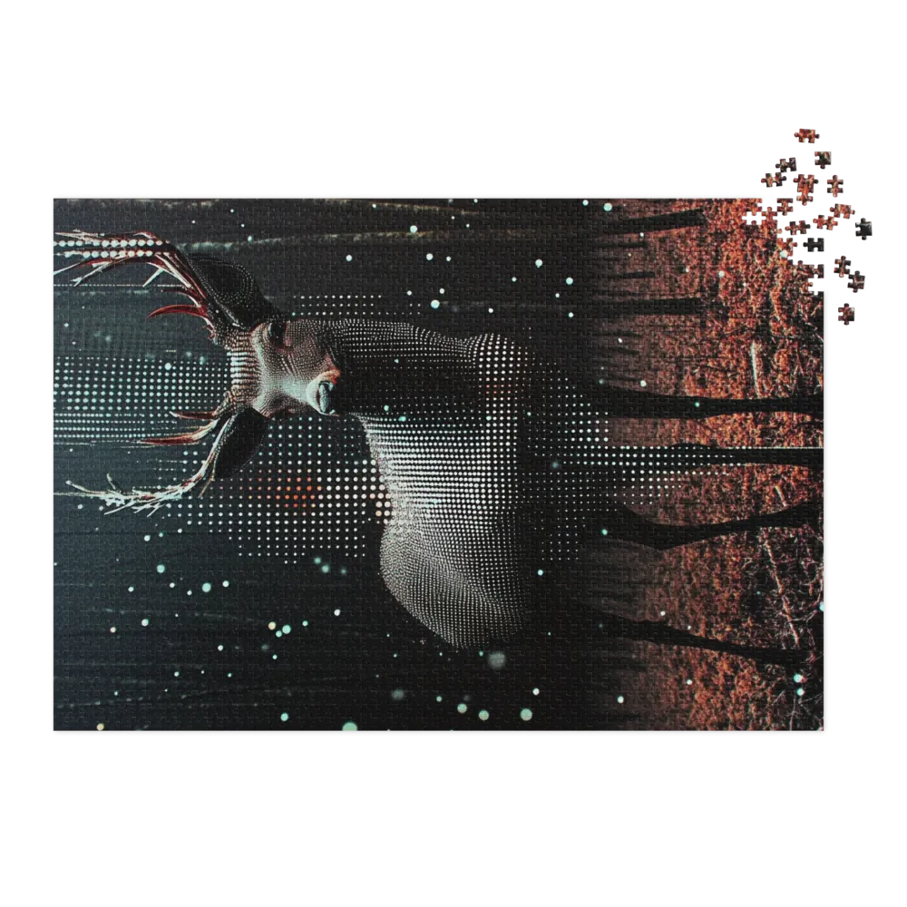 Digital Art of a Deer in Forest