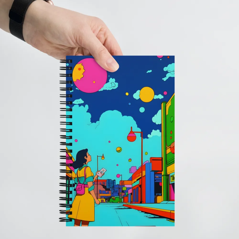 Vibrant Pop Cityscape 
 Spiral Notebook | 140 pages