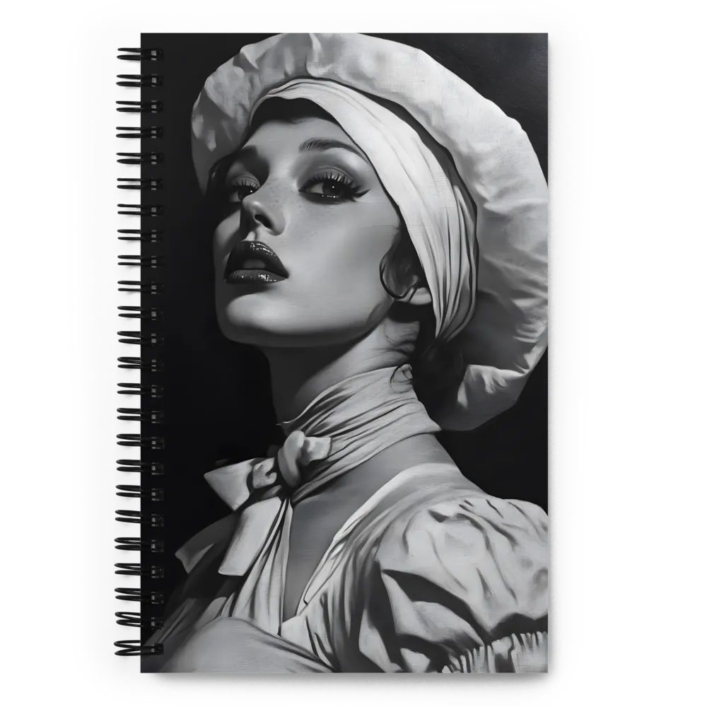 Hyperrealist Portrait, Woman in Headwrap 
 Spiral Notebook | 140 pages