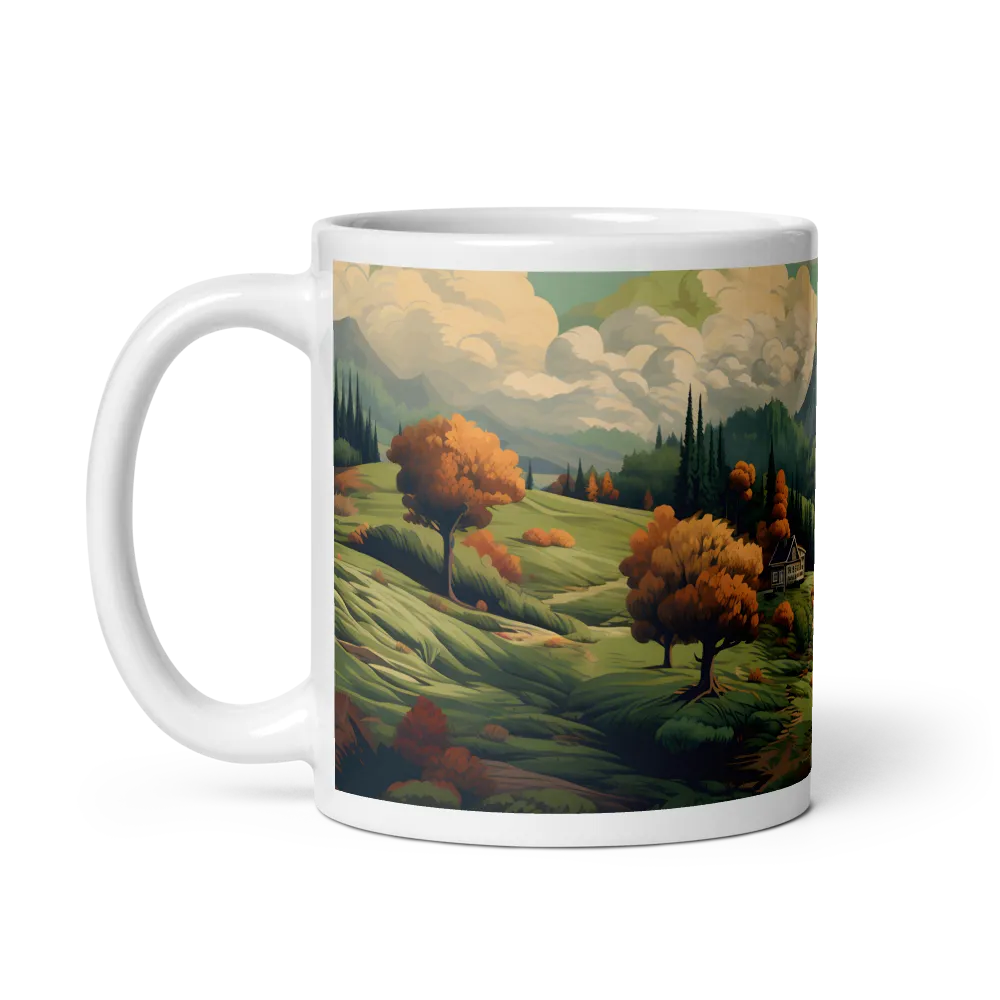 Serene Mountain Landscape Art | Mug