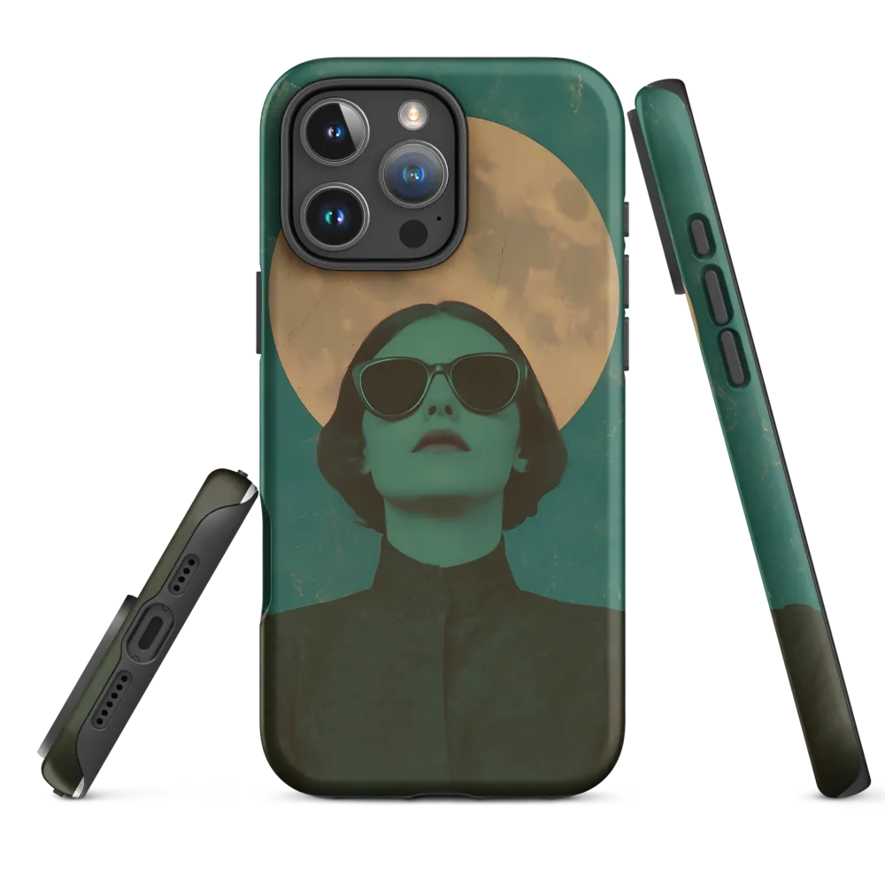 Surreal Woman Portrait with Moon