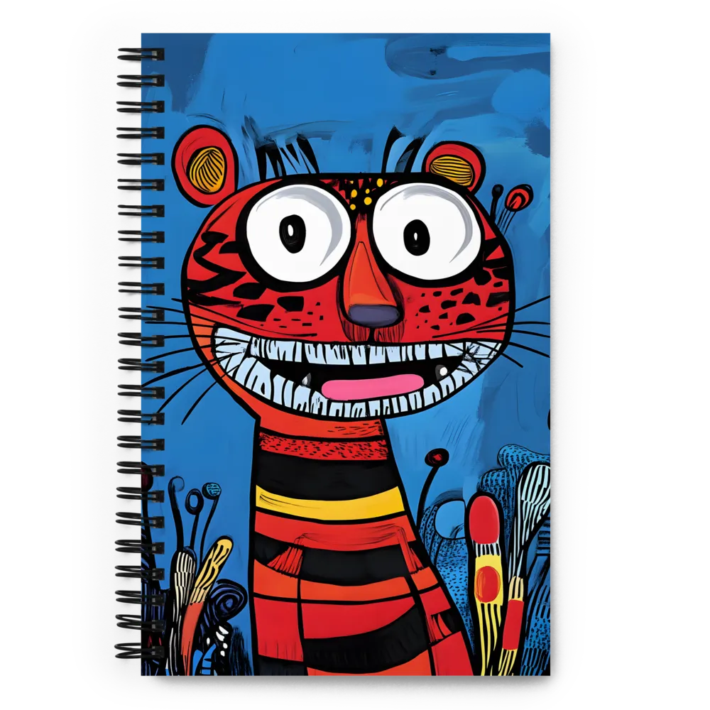 Whimsical Blue Tiger 
 Spiral Notebook | 140 pages