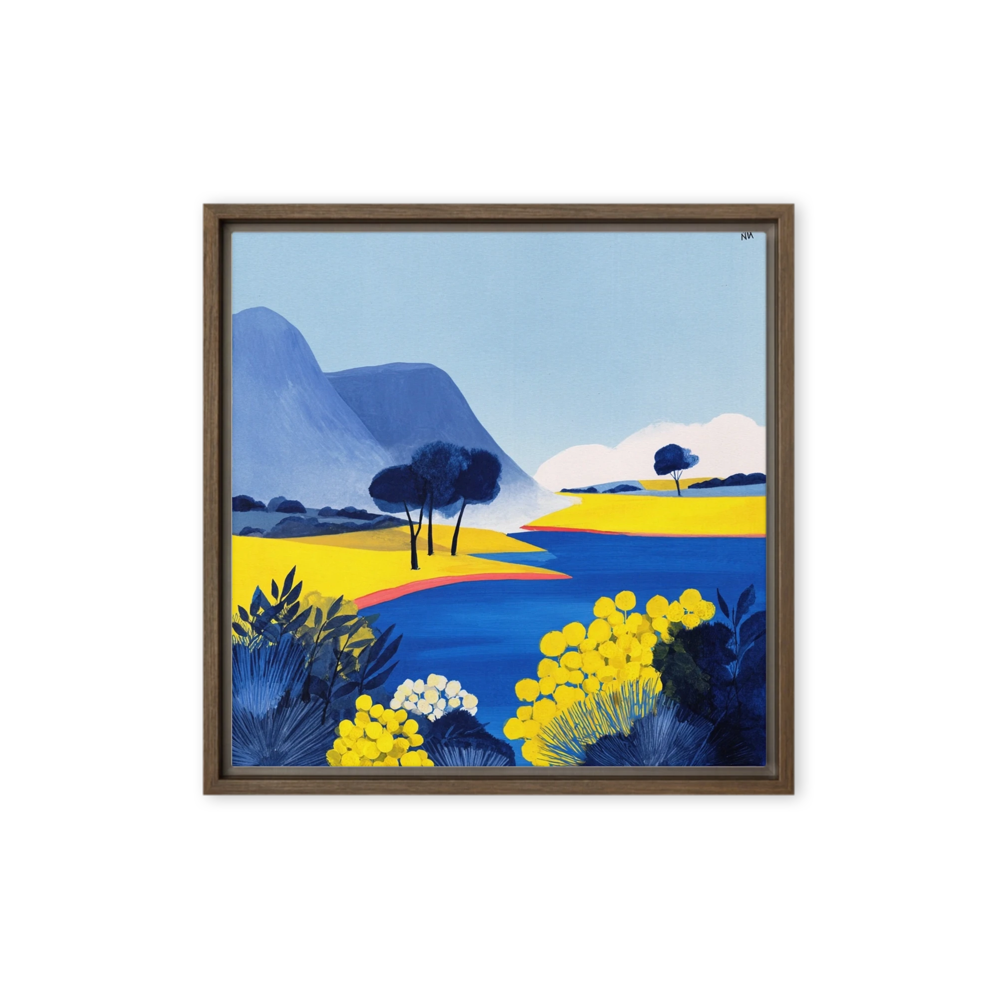 Azure Lake and Golden Fields