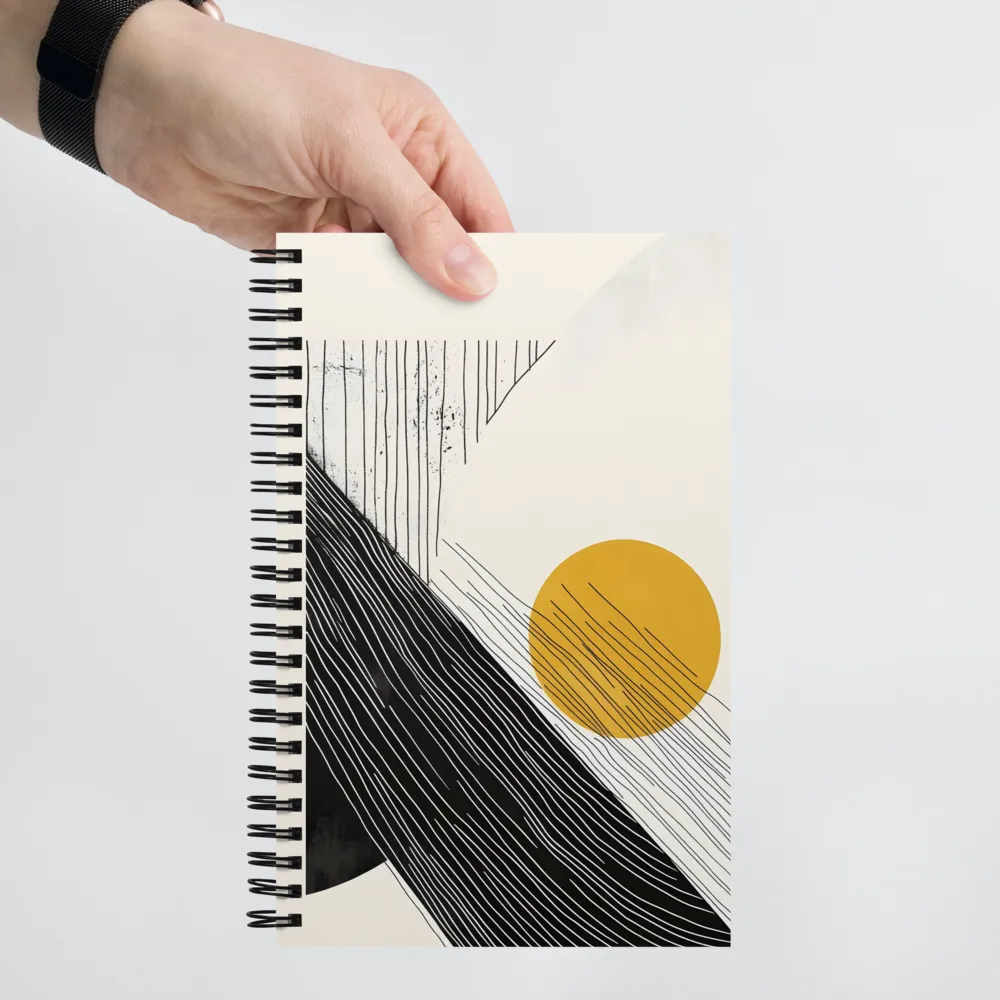 Abstract Sun and Lines 
 Spiral Notebook | 140 pages