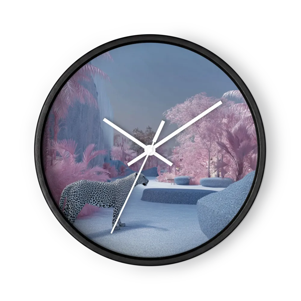 Pink Sanctuary Leopard | Wall Clock