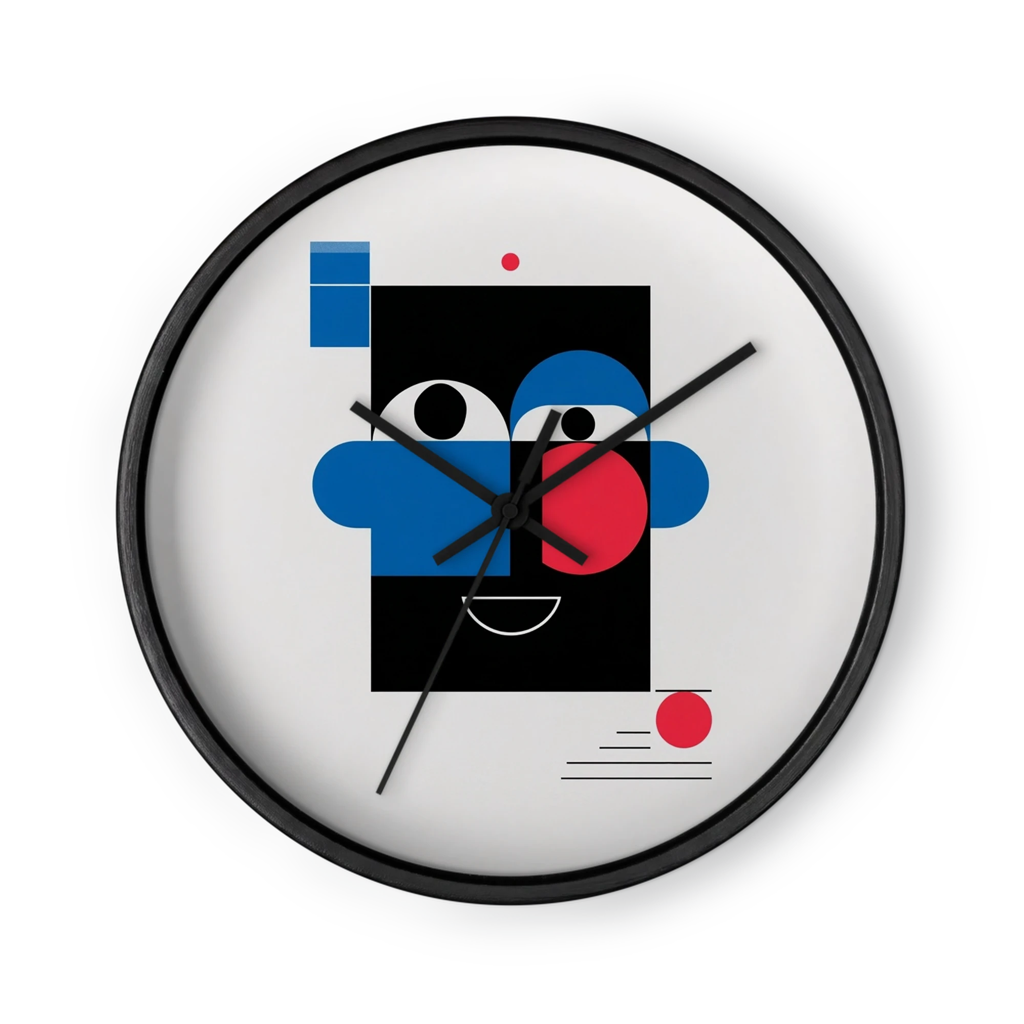 Geometric Portrait in Primary Colors