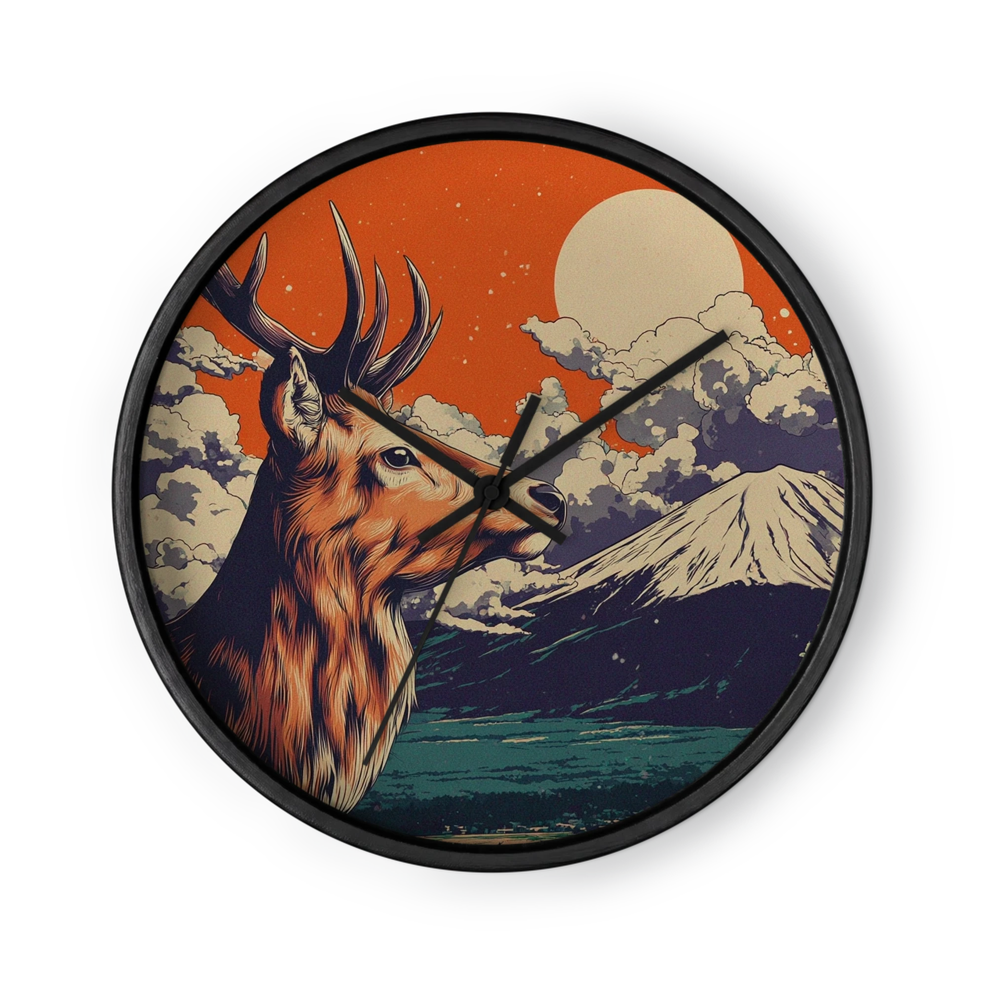 Stag Before Mount Fuji